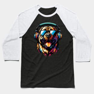 Spanish Mastiff DJ Grooves with Smiling Charm Baseball T-Shirt